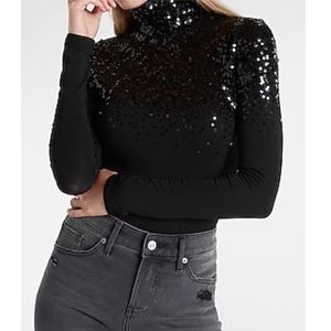 express sequin turtleneck